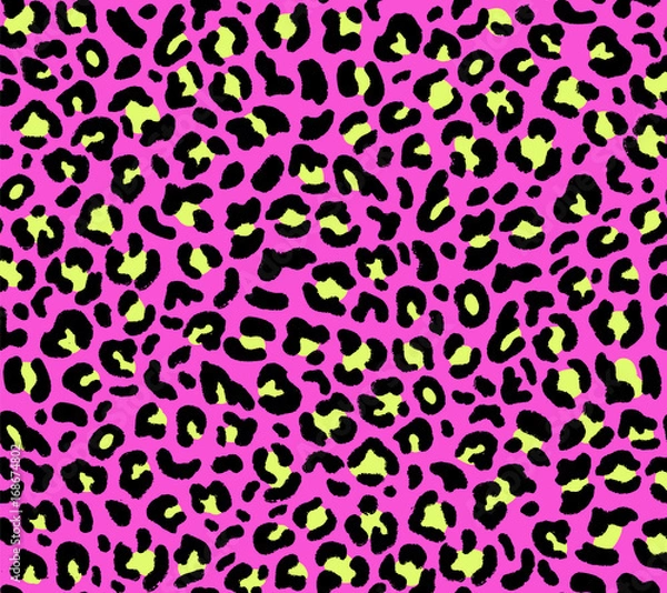 Obraz Seamless pink leopard pattern
