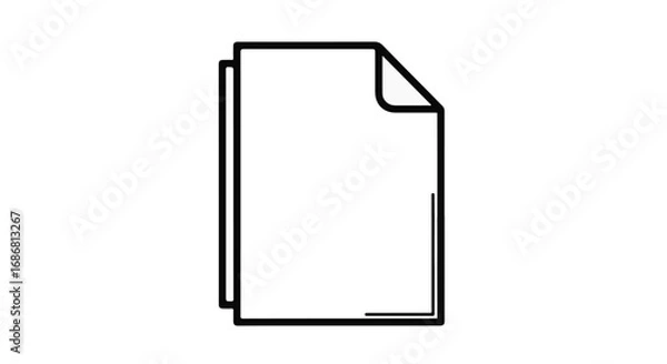 Obraz Blank document pages stacked, ready for information or design