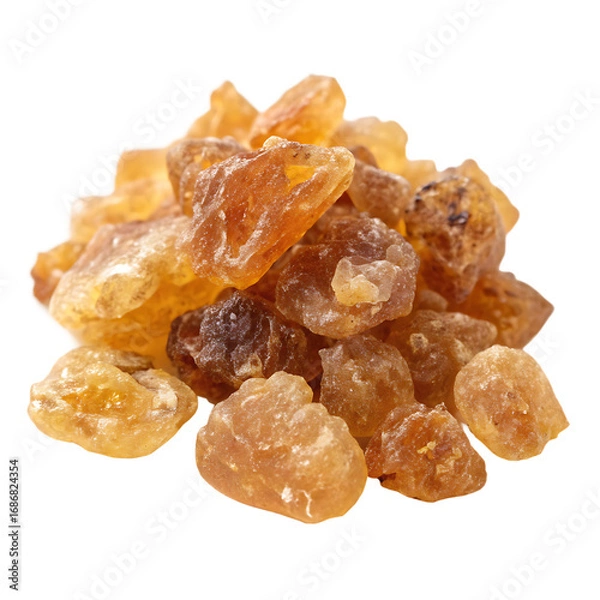 Fototapeta Aromatic myrrh resin lump isolated on a transparent background png