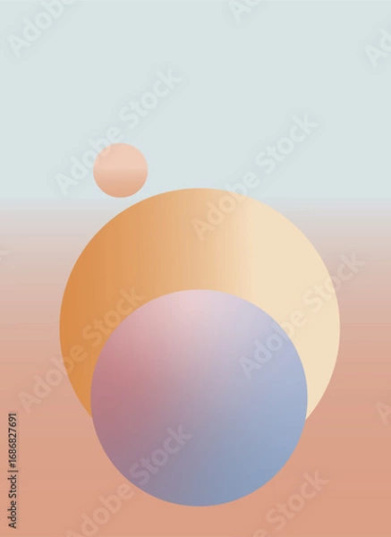 Fototapeta Soft Gradient Circles Abstract Art Background