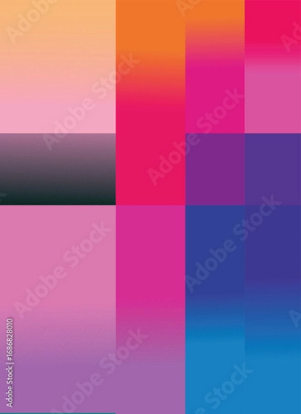Fototapeta Dynamic Gradient Color Blocks Abstract Background