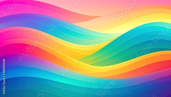 Fototapeta Vibrant abstract waves of color (1)