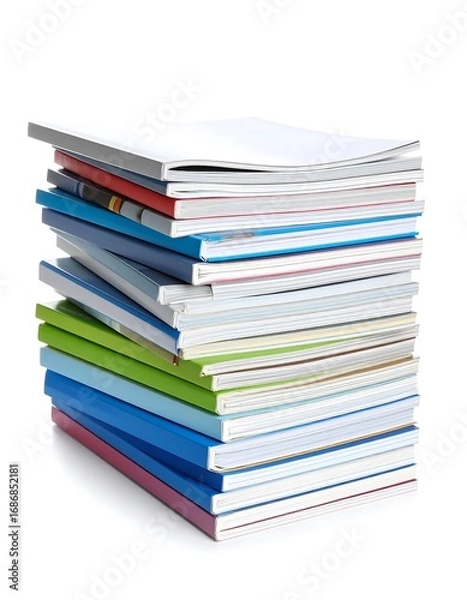 Obraz Stack of colorful magazines