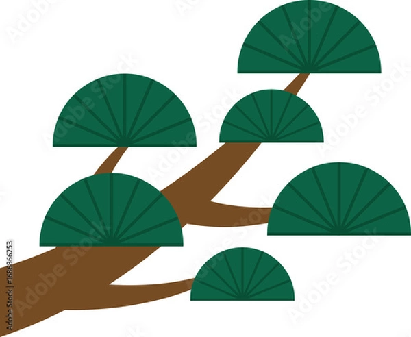 Obraz 동양적인 소나무 일러스트