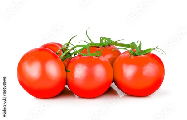 Fototapeta Tomatoes isolated on a white background, contour