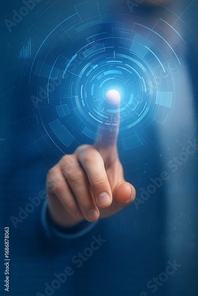 Fototapeta Digital Transformation  Innovation Through Touchscreen Technology