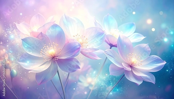 Obraz Delicate pastel flowers in soft light