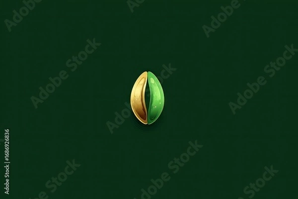 Fototapeta Bi-colored, abstract shape design.