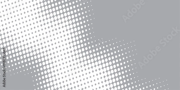 Fototapeta Abstract halftone pattern design featuring blue and light technology dots and circles for a modern digital wallpaper backdrop