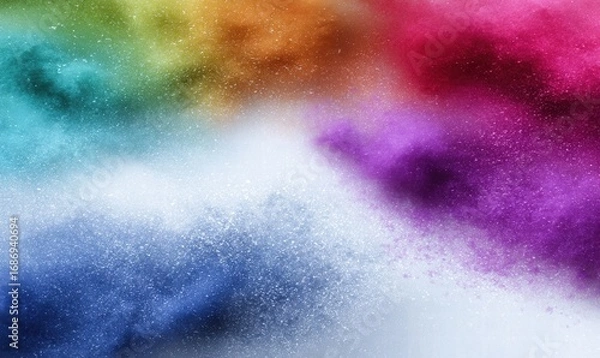 Fototapeta Vibrant Powder Explosion in Colorful Spectrum