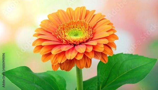 Obraz Vibrant orange gerbera flower close-up