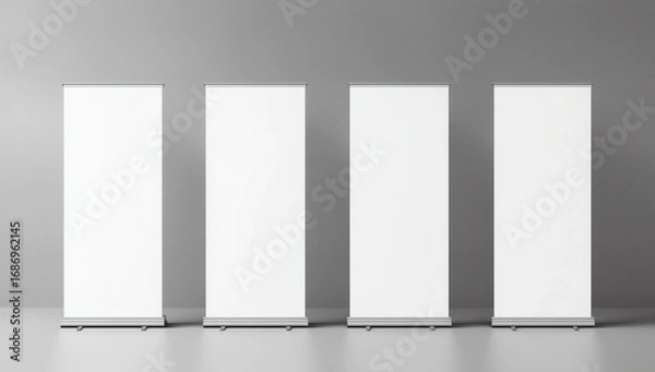 Fototapeta empty roll up banner