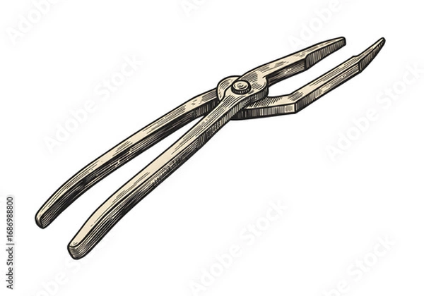 Obraz Vintage Pliers Illustration On Transparent Background Isolated Tool Object