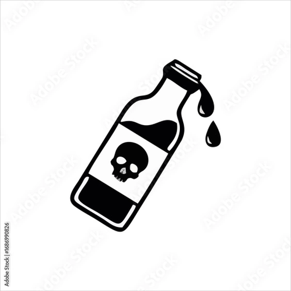 Obraz dangerous substance icon vector, dangerous science substance warning icon