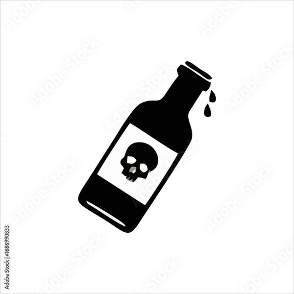 Obraz dangerous substance icon vector, dangerous science substance warning icon