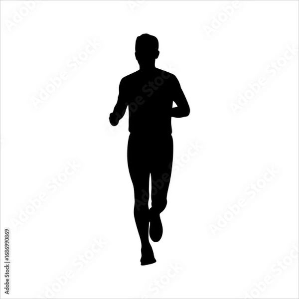 Obraz running person pose vector silhouette