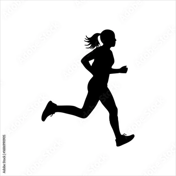 Obraz running person pose vector silhouette