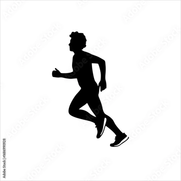 Obraz running person pose vector silhouette