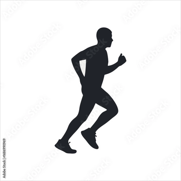 Obraz running person pose vector silhouette