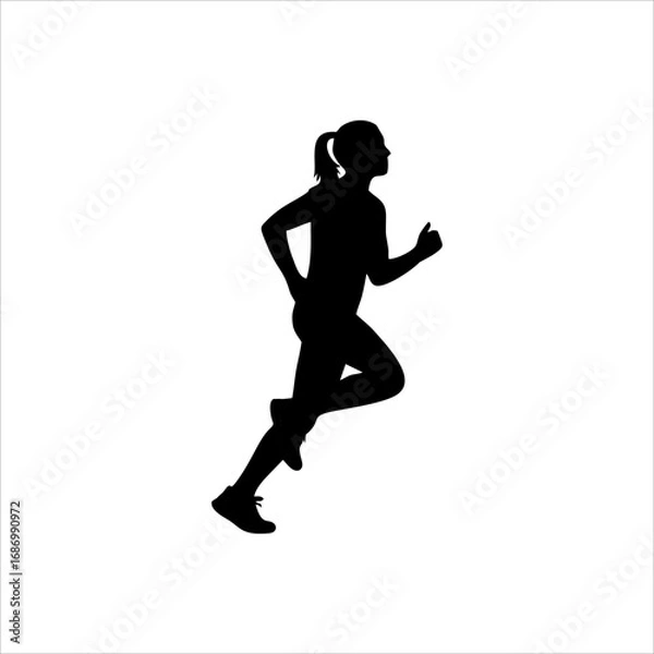 Obraz running person pose vector silhouette