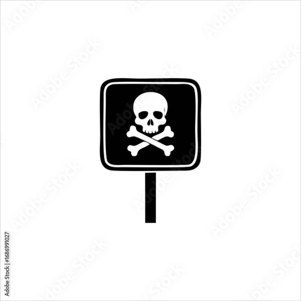 Obraz dangerous substance icon vector, dangerous science substance warning icon