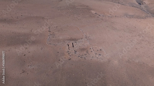 Obraz Ruins, desert, aerial, archaeology, 