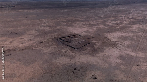 Obraz Ruins, desert, aerial, archaeology, 