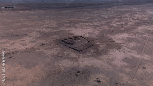 Obraz Ruins, desert, aerial, archaeology, 