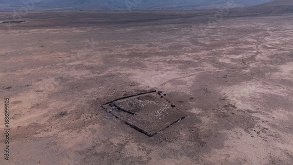 Obraz Ruins, desert, aerial, archaeology, 