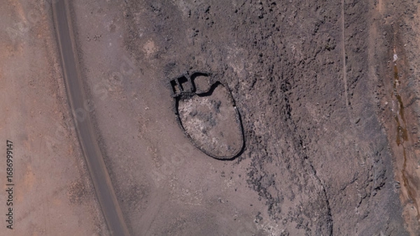 Obraz Ruins, desert, aerial, archaeology, 