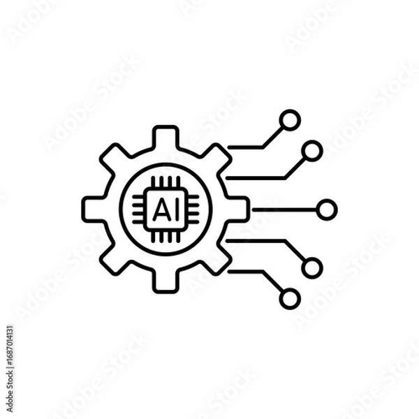 Obraz Icon a technology, isolated against a clean background.