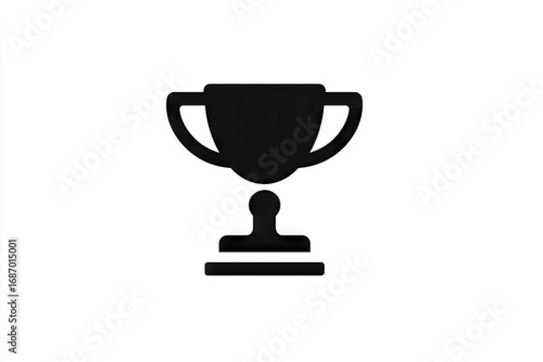 Fototapeta Trophy icon on a simple pedestal.