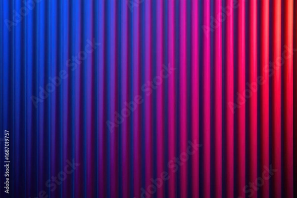 Fototapeta Vibrant blue and pink vertical stripes abstract gradient light effect background