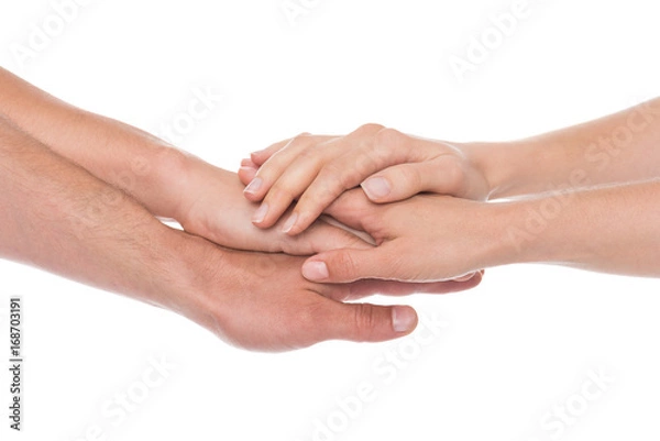 Obraz people stacking hands