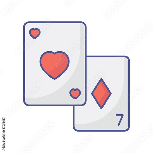 Obraz Poker Cards Vector icon which can easily modify or edit