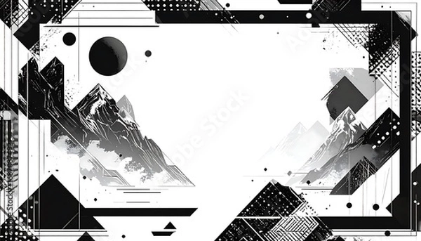 Obraz Abstract monochrome landscape