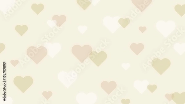 Obraz Cute and pop simple heart background