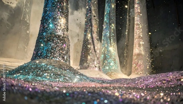 Obraz Glittery, fantastical forest scene