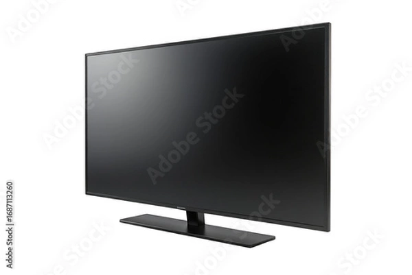Obraz High resolution modern flat screen television mockup display technology lcd led smart tv isolated on transparent background