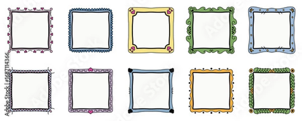 Obraz Artistic Hand Drawn Vector Sketch Border