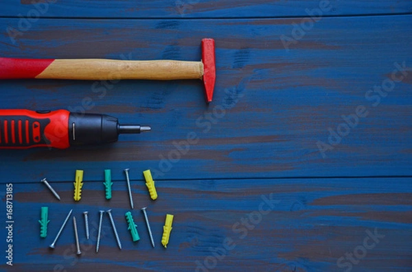 Obraz Hammer,  screwdriver,  dowels