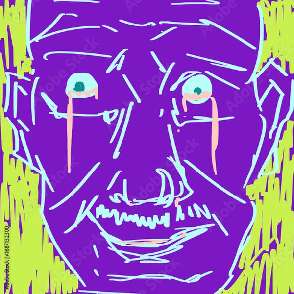 Obraz 泣く人　シュール　抽象