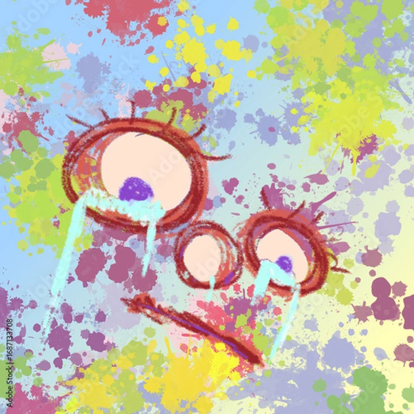 Obraz 泣く人　シュール　抽象