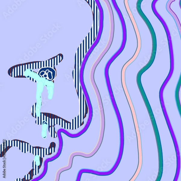 Obraz 泣く人　シュール　抽象