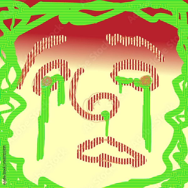 Obraz 泣く人　シュール　抽象