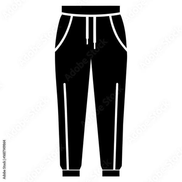 Obraz Clean Black Joggers Vector