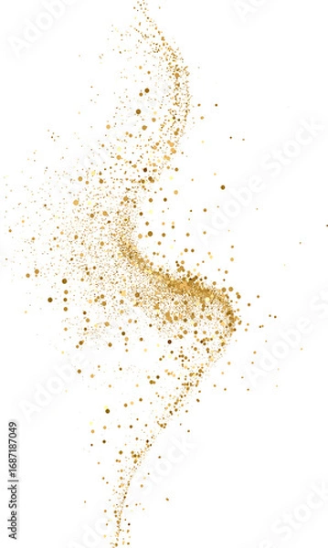 Fototapeta Abstract Shiny Gold Glitter design element. Golden Shimmer Splash. New Year, Merry Christmas, Birthday greeting card and invitation Design Element. Luxury Sparkle Background design