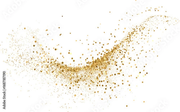 Fototapeta Abstract Shiny Gold Glitter design element. Golden Shimmer Splash. New Year, Merry Christmas, Birthday greeting card and invitation Design Element. Luxury Sparkle Background design