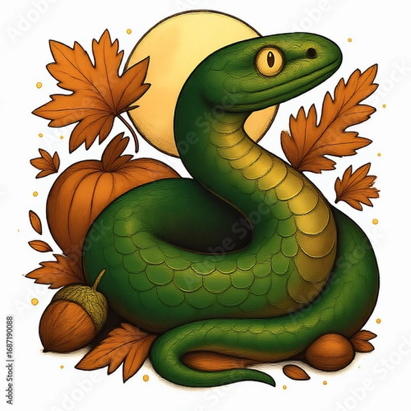 Obraz 秋を告げるヘビ