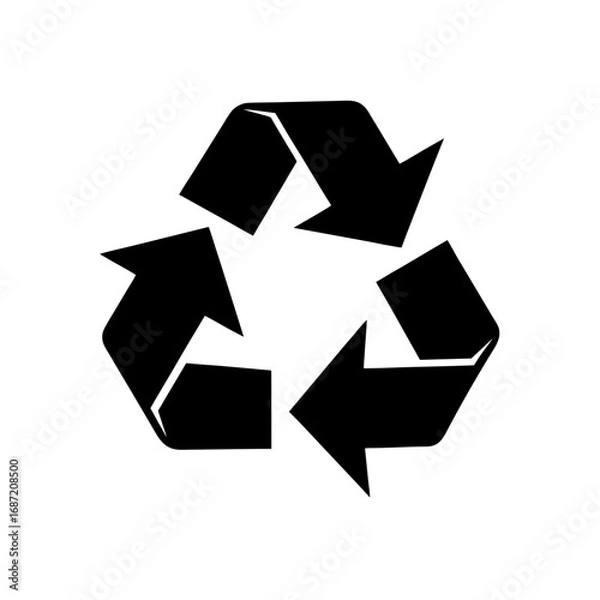 Fototapeta recycle symbol  environmental vector graphic  